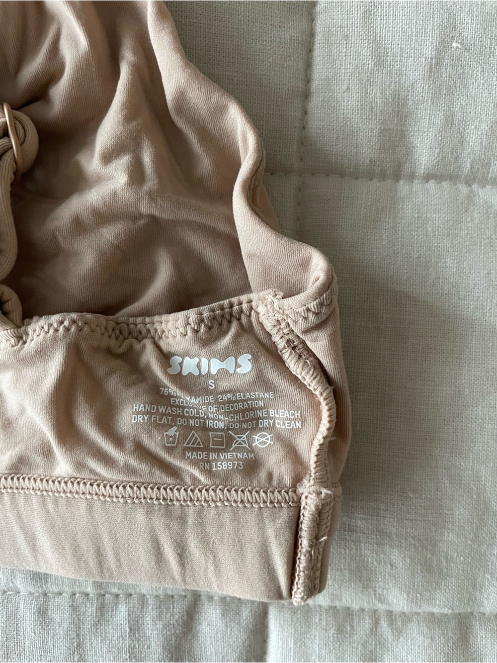 Skims Fits Everybody Triangle Bralette in Umber and Clay S NWT - Picture 5 of 6